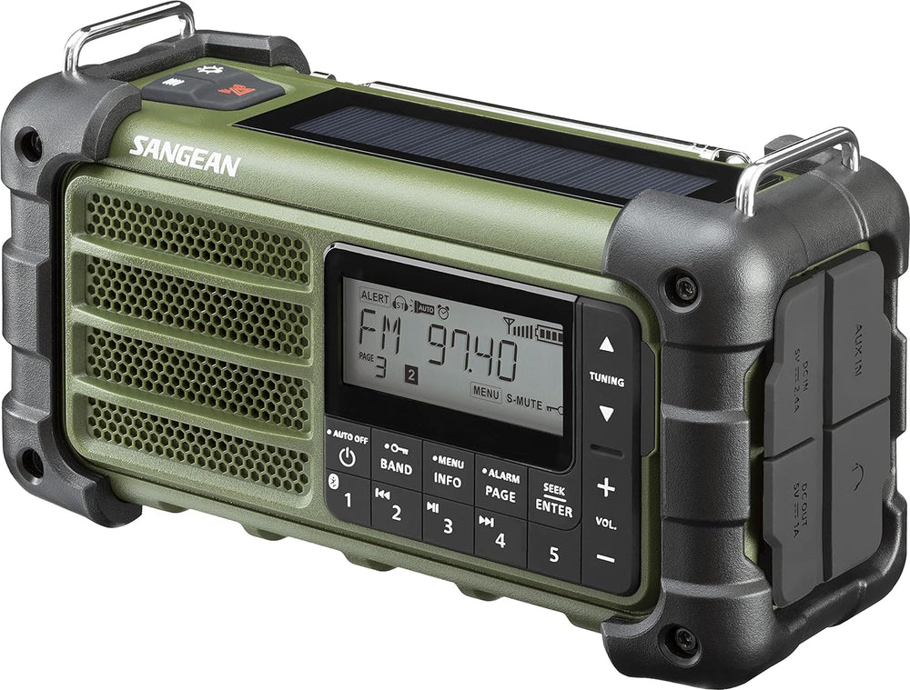 Sangean MMR-99 AM/FM Bluetooth Weather Emergency Radio, Multi-Powered