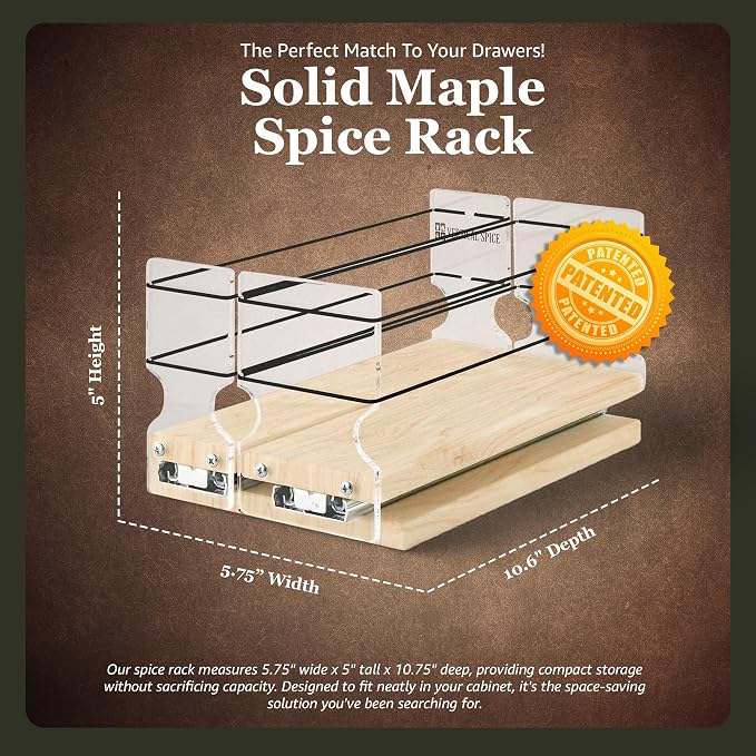Vertical Spice Combo Spice Rack Drawer