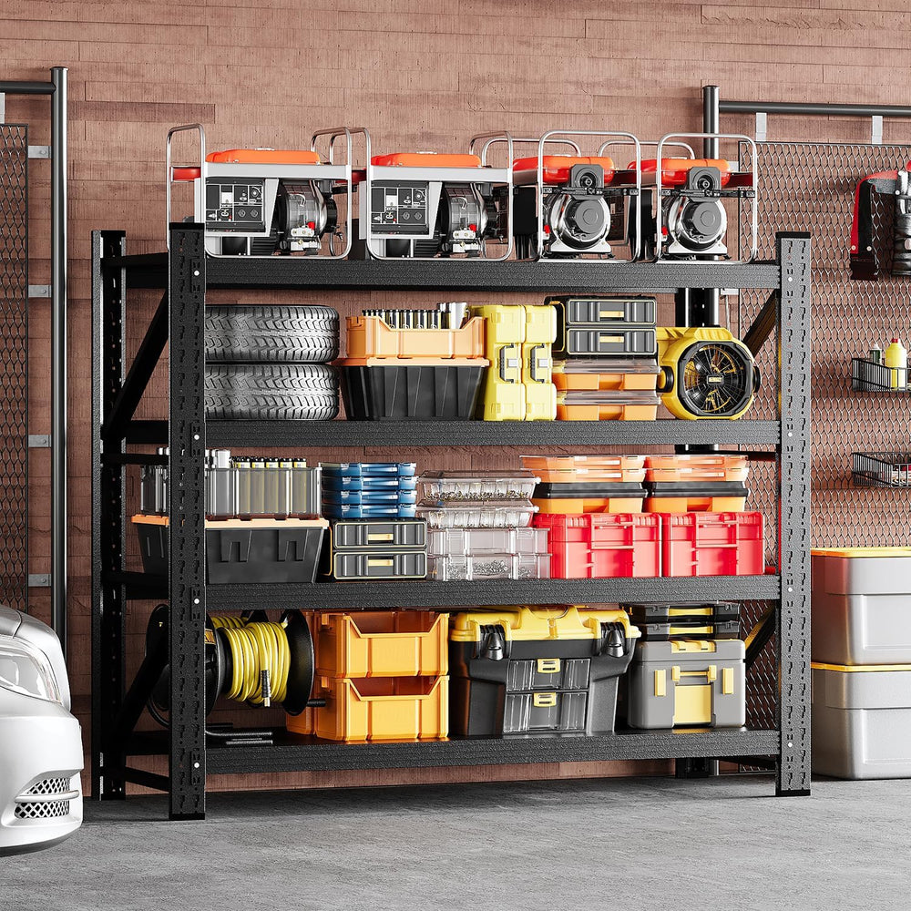 MIIIKO 48" W Storage Shelves,3000LBS Metal Garage Storage Shelving,Heavy...