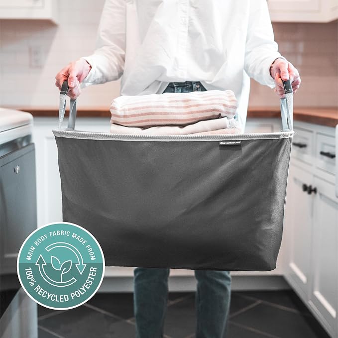 CleverMade Collapsible Laundry Basket Hamper (2 Pack)