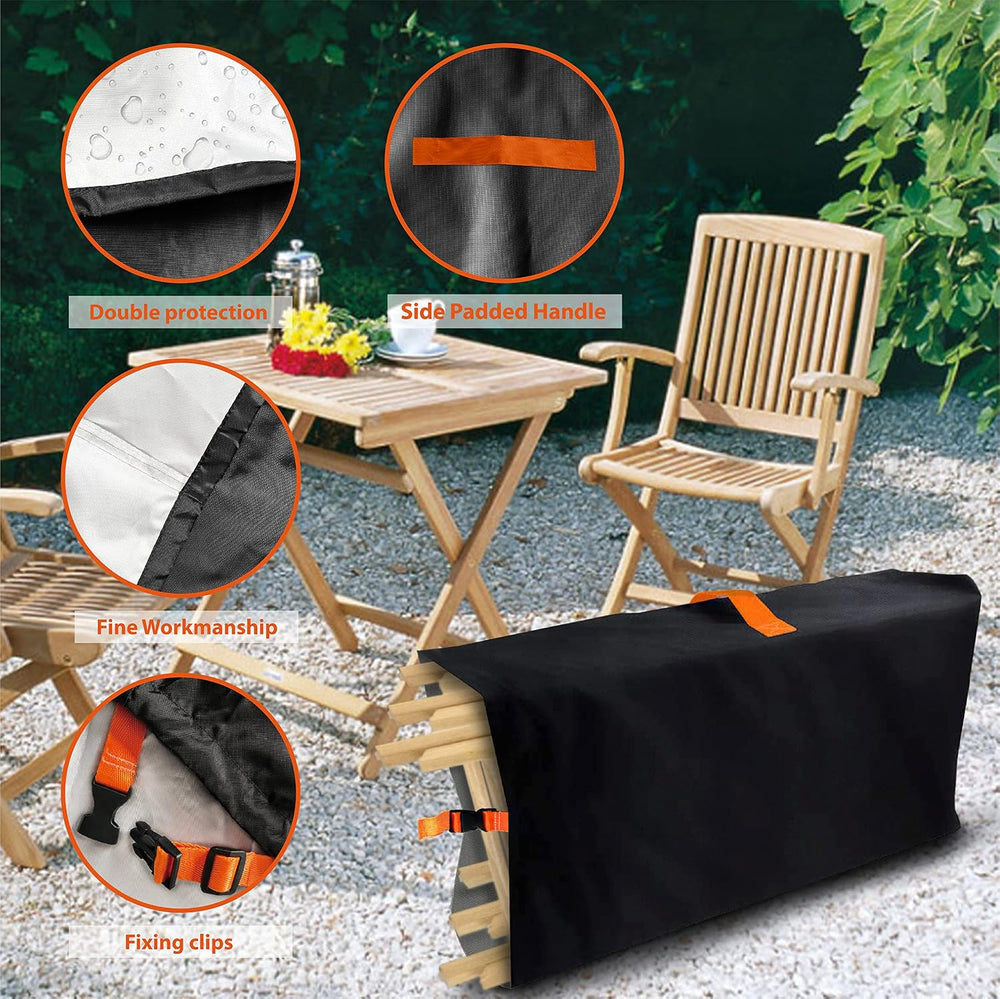 Folding Chair Storage Bag 3 Pack, Waterproof Cover, Holds 5 Chairs