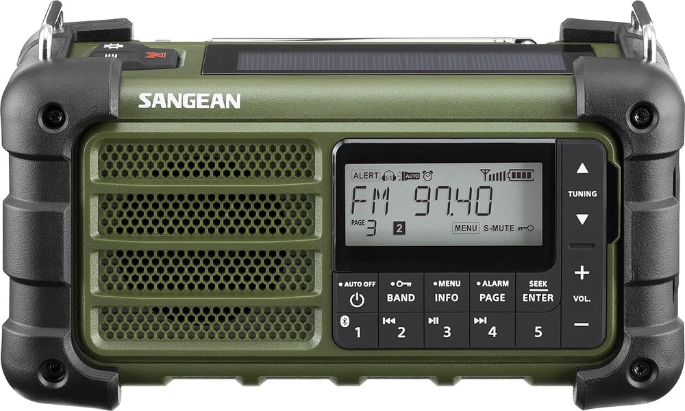 Sangean MMR-99 AM/FM Bluetooth Weather Emergency Radio, Multi-Powered