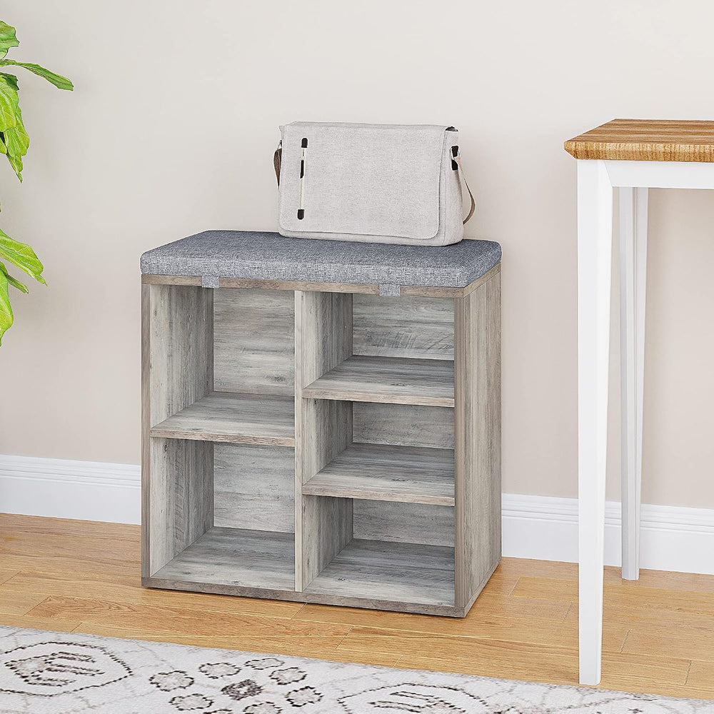 coucheta Shoe Storage Bench with Cushion, Cubby Seat Shoe Cabinet, Small Shoe...