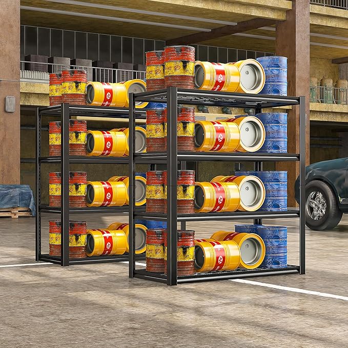 REIBII 40" W Garage Shelving 2240 LBS Storage Shelves Adjustable Metal S...