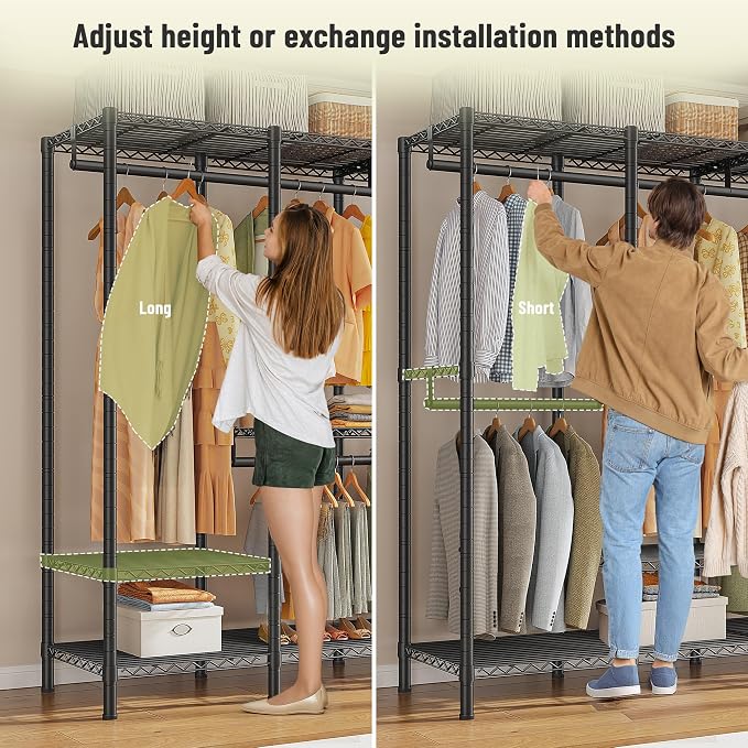 Raybee Heavy Duty Clothes Rack for Hanging Clothes, Clothing Rack