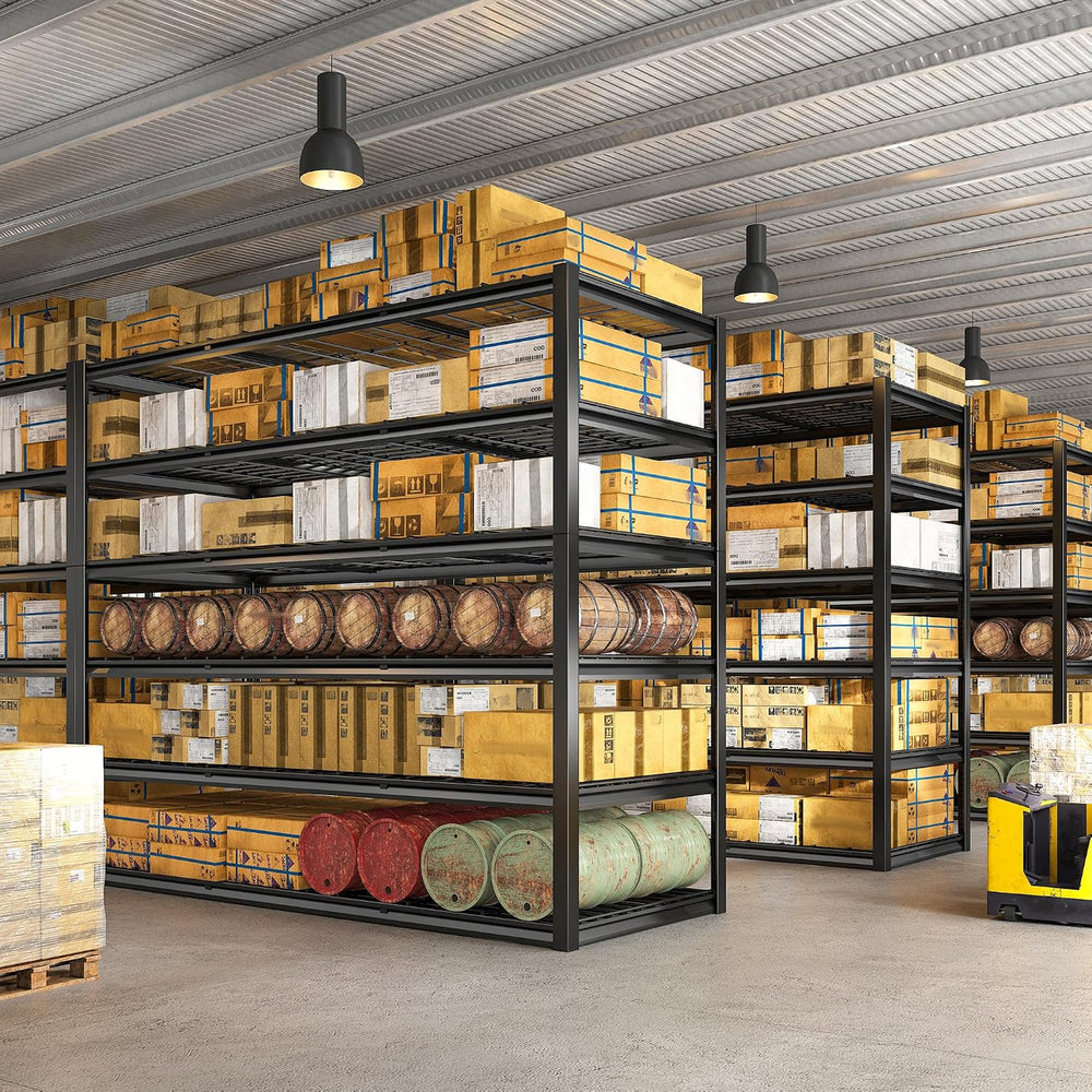 REIBII 60" W Heavy Duty Garage Shelving,6 Tier Metal Shelving Units