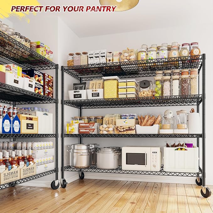 REIBII 55.5''W Heavy Duty Metal Shelves (4PCS)
