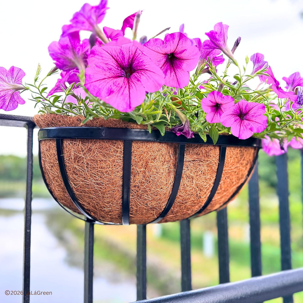 LaLaGreen 16" (8 Pack, Half Rounded Rectangular) Trough Coco Liners – Me...