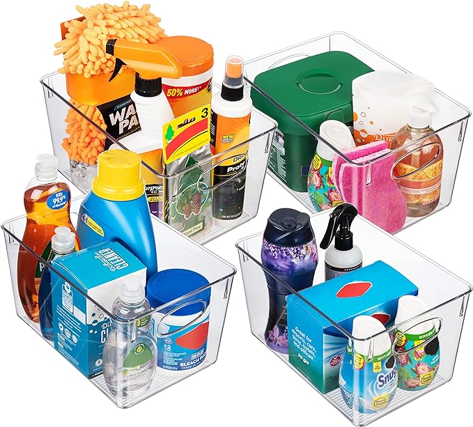ClearSpace Plastic Storage Bins (4 Pack)