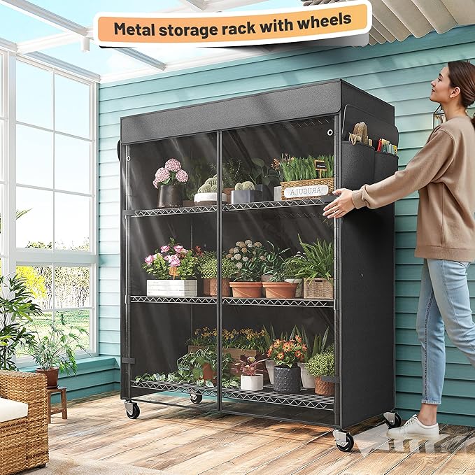 REIBII 4-Tier Storage Shelves Wire Shelving Unit