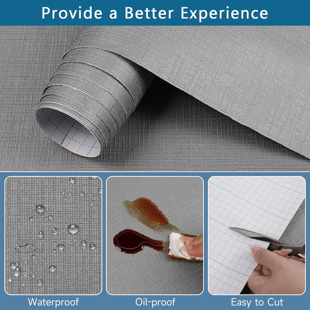 Self Adhesive Shelf Liner, 17.5" x 393.7" Peel and Stick Drawer Lin...