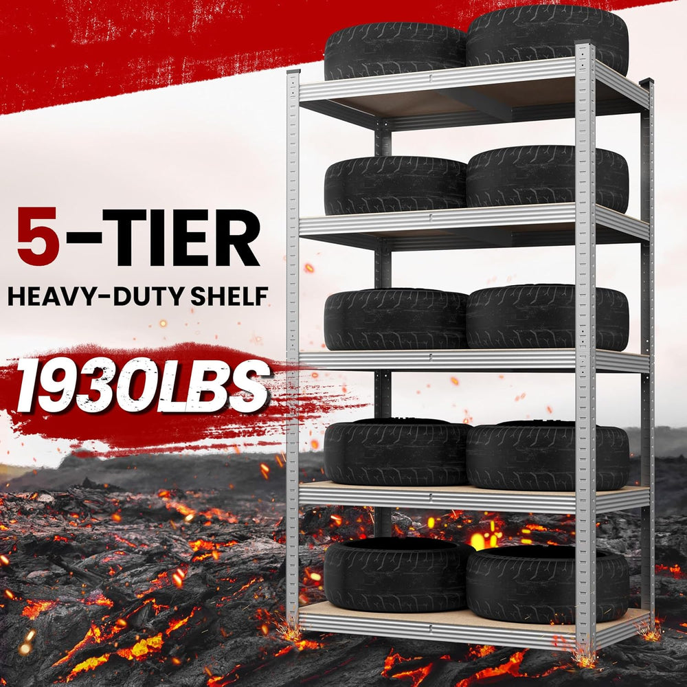Yaheetech 5-Tier Heavy Duty Storage Shelves 35.5" W x 16" D x 71&qu...