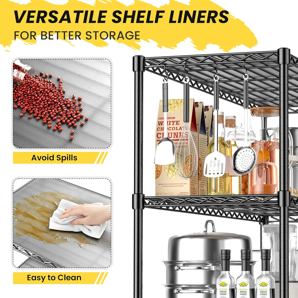 3-Shelf Adjustable Storage Shelves 35.1" W x 14" D x 36" H Met...