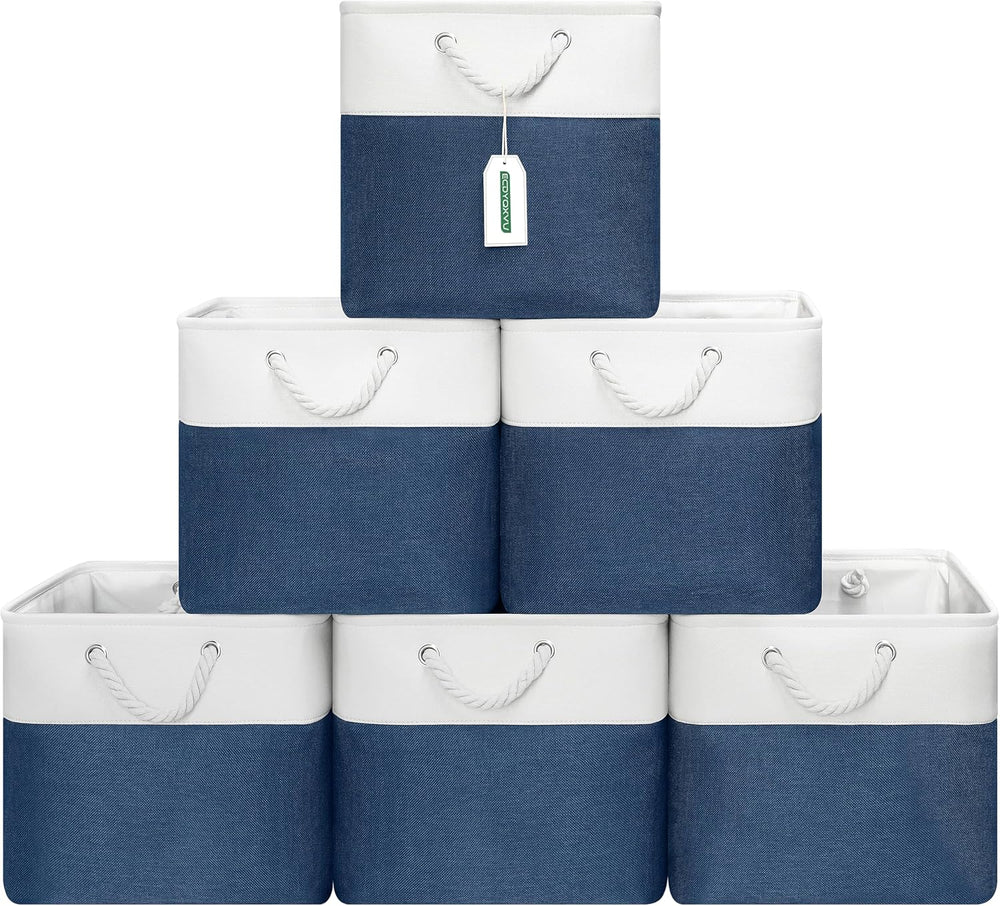 13x13 Inch Cube Storage Bins (6 Pack)