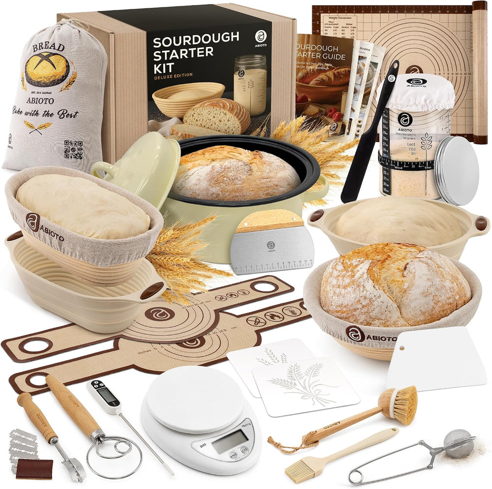 Sourdough Starter Kit with Dutch Oven and Scale - Complete Sourdough Kit with...