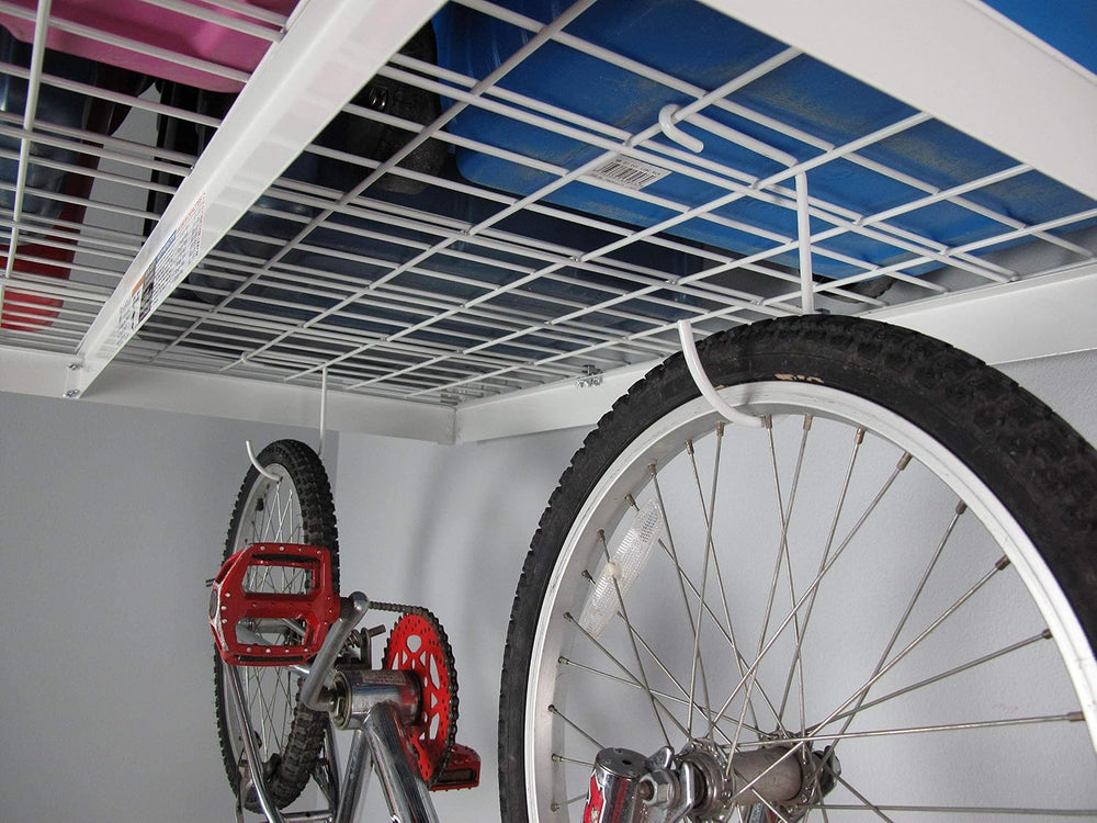 SafeRacks 4x4 Overhead Garage Storage Rack, 250 lb, 24"-45", White