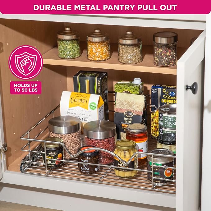 HOLDN’ STORAGE Heavy-Duty Premium Collection Pull Out Cabinet Organizer