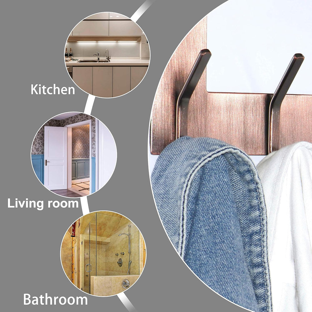 Dseap Over The Door Hook Hanger - 6 Hooks Over Door Coat Rack for Hanging Clo...