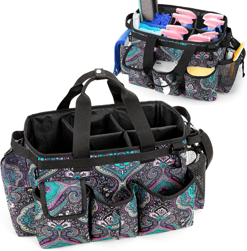 LoDrid Large Wearable Cleaning Caddy Bag with Detachable Divider, Totem