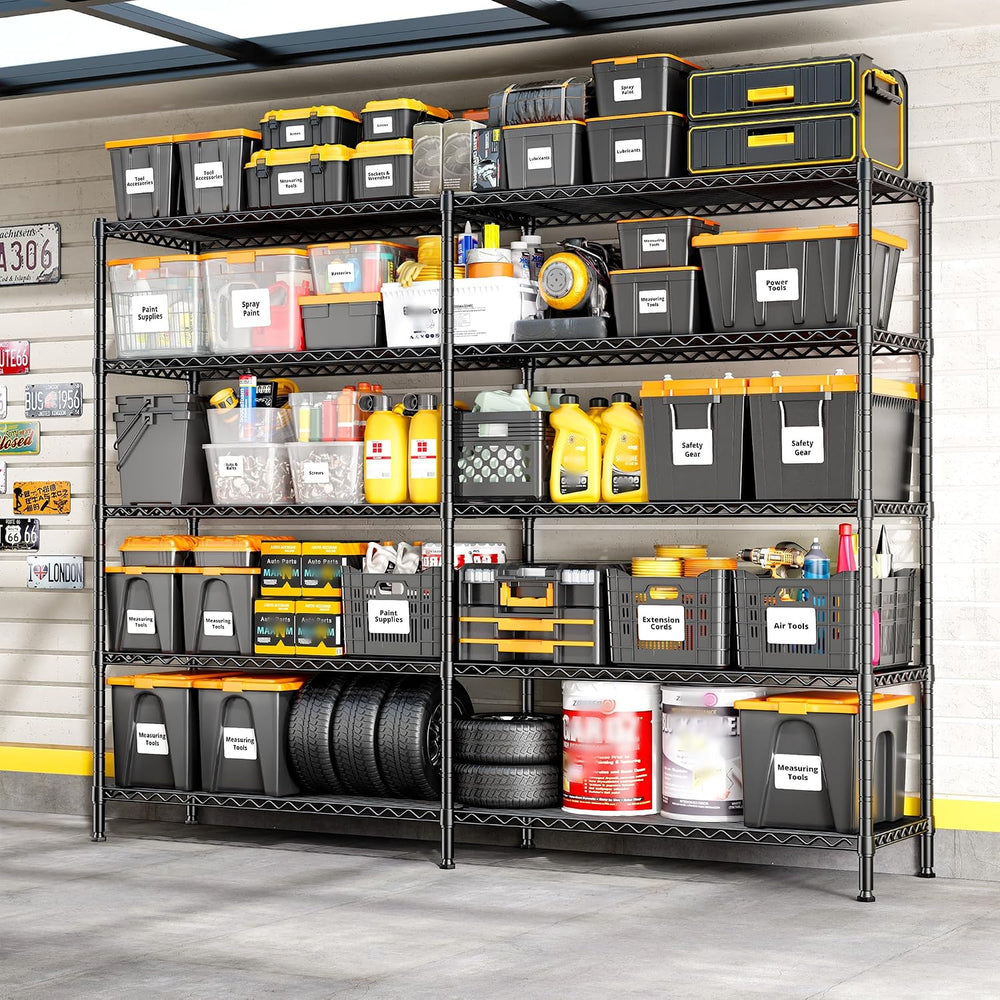 REIBII 70"W Storage Shelves, 1600LBS Heavy Duty & L/H Shaped, for Ga...