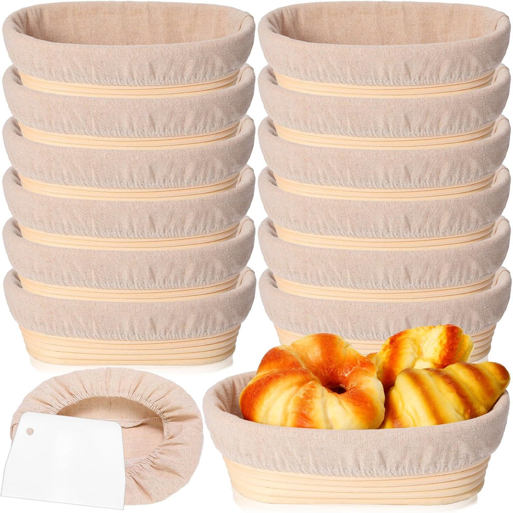 Gejoy 20 Sets Bread Proofing Baskets Bulk Banneton Dough Proofing Bowls Kit w...