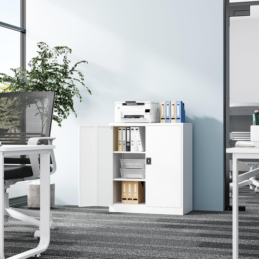 Fesbos Metal Storage Cabinet-36” Tall Steel File Cabinets with Lockable Doors...