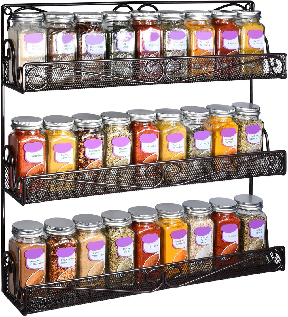AMT 3 Tier Nail Rack, Pack Metal Wall Mount Organizer, Essential Oils Organiz...