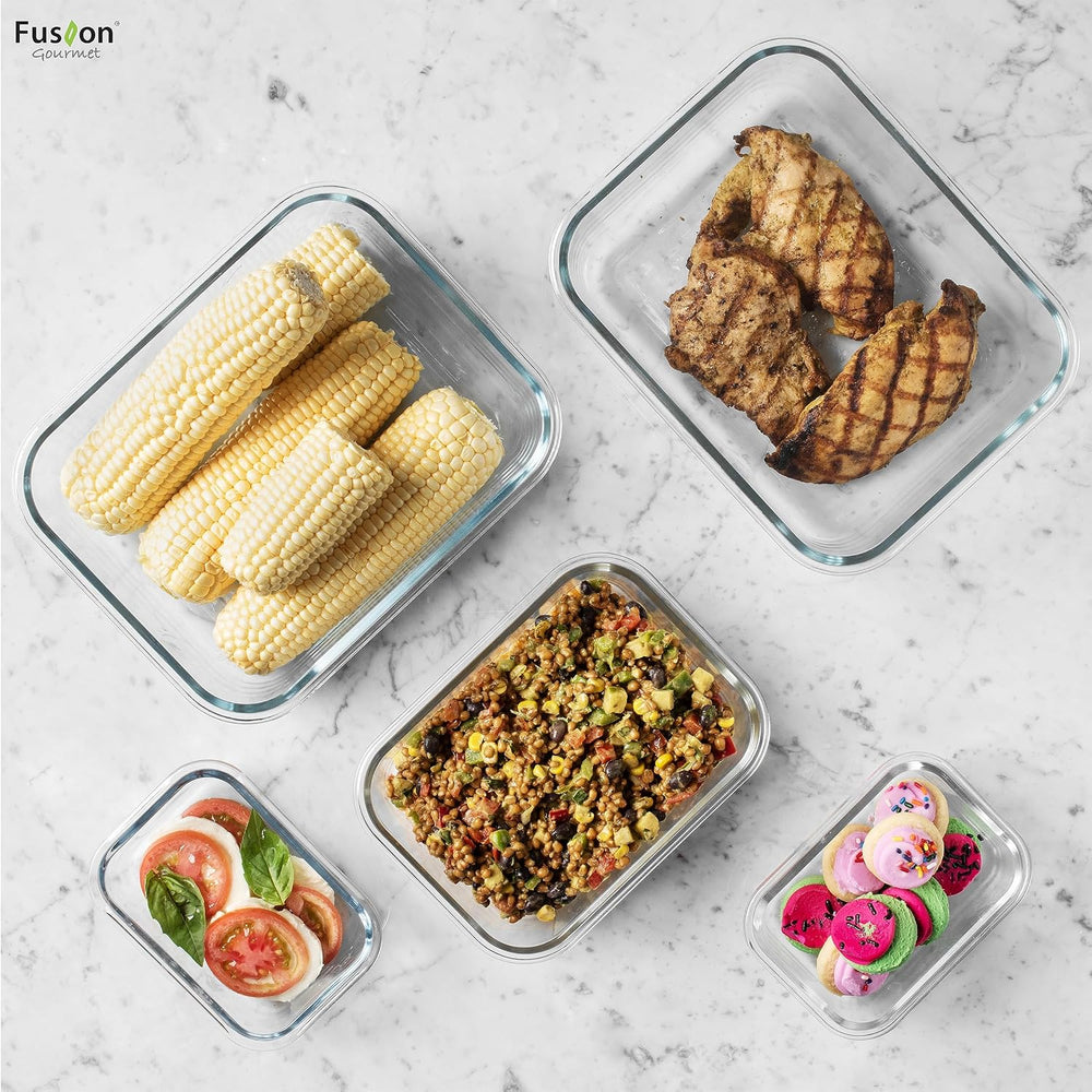 Family Pack - Glass Storage Containers - Airtight 5 Pack