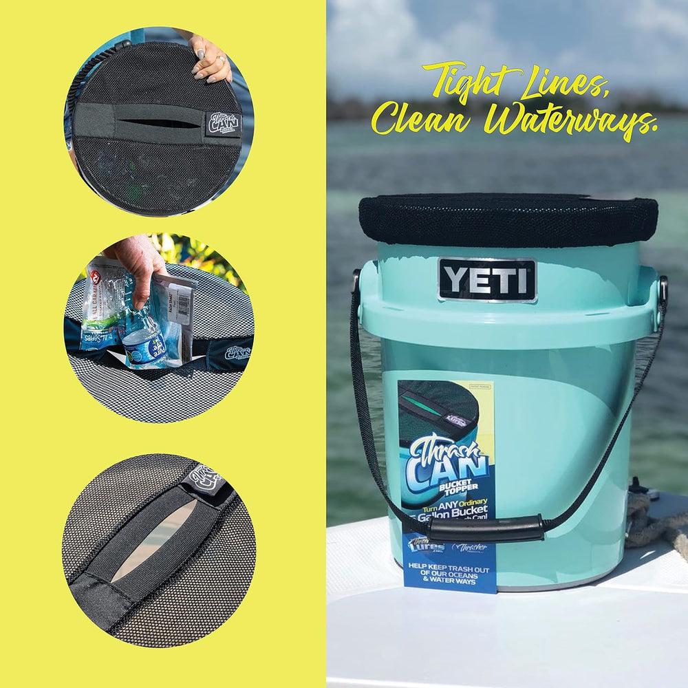 Bucket Cover - 5 Gallon Trash Can Cover Converter for Boat Buckets - Fishing ...