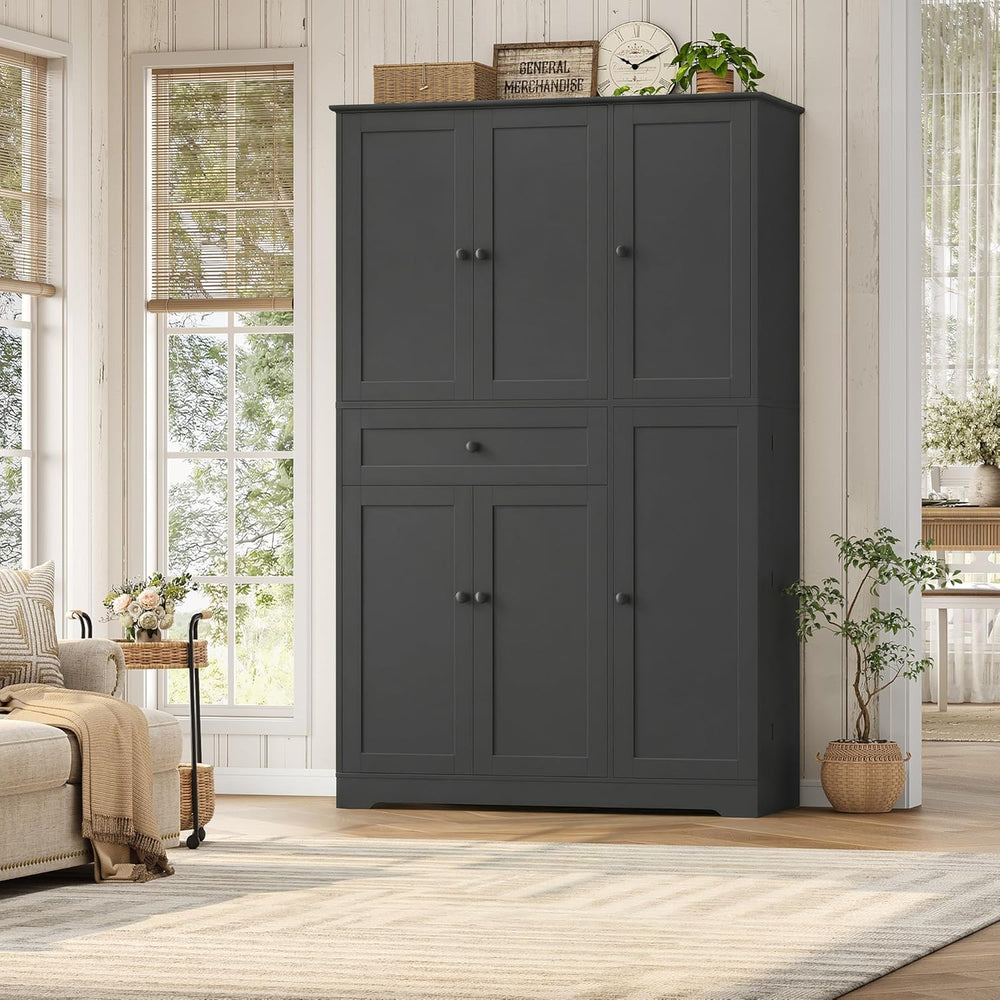 HOSTACK 68" Tall Kitchen Pantry Storage Cabinet with Doors & Shelves...