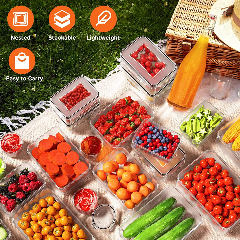 52 PCS Food Storage Container with Lid Airtight (26 Lids & 26 Containers)