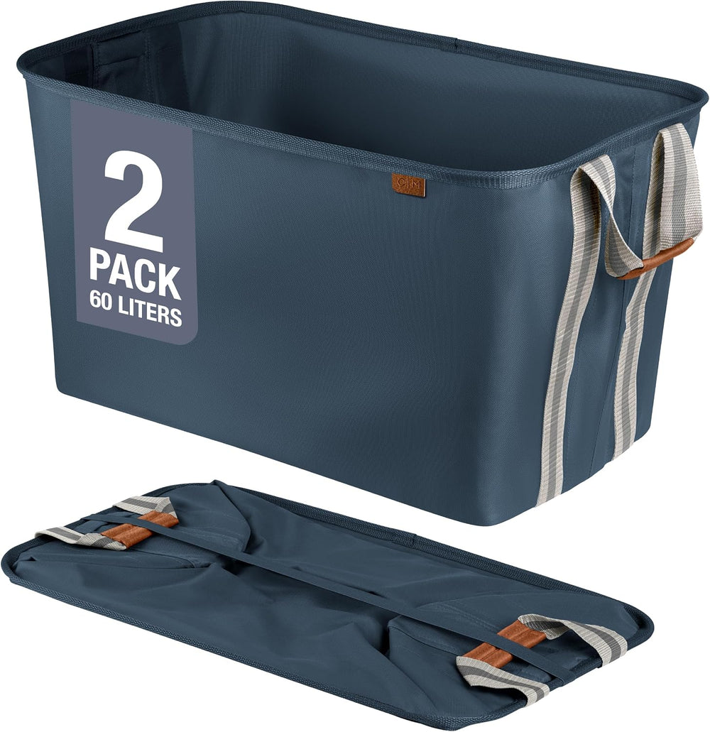 CleverMade Collapsible Laundry Basket Hamper (2 Pack)