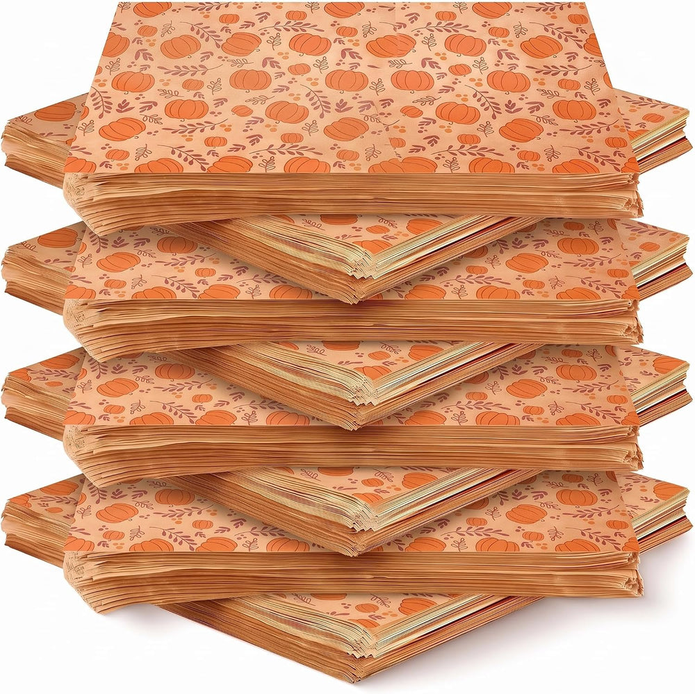 Tenare 1000 Pcs Fall Halloween Wax Paper Sheet, Pumpkins