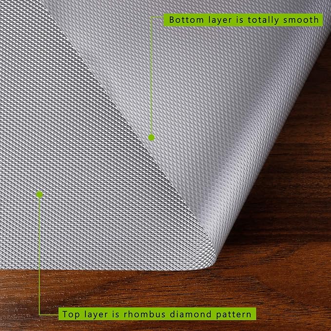 Kitchen Shelf Liner Drawer Liners, Non-Adhesive Refrigerator Liners Waterproof
