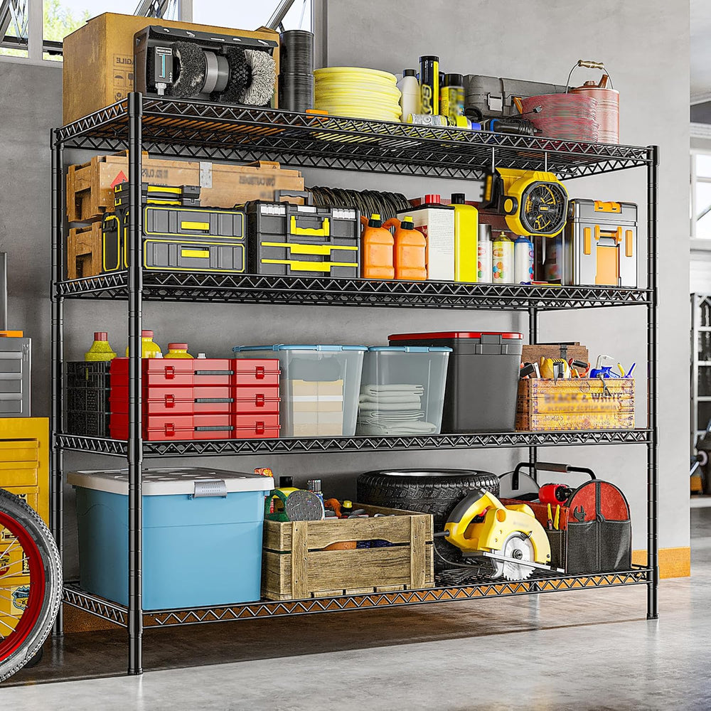 REIBII 4-Tier 2560LBS Heavy Duty Shelving,55.5"W Adjustable Storage Shelves
