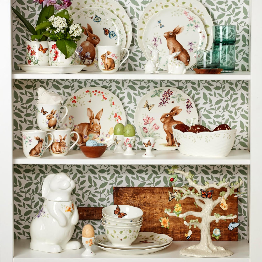 Lenox Butterfly Meadow Porcelain Bread Basket | dishwasher safe, microwave sa...