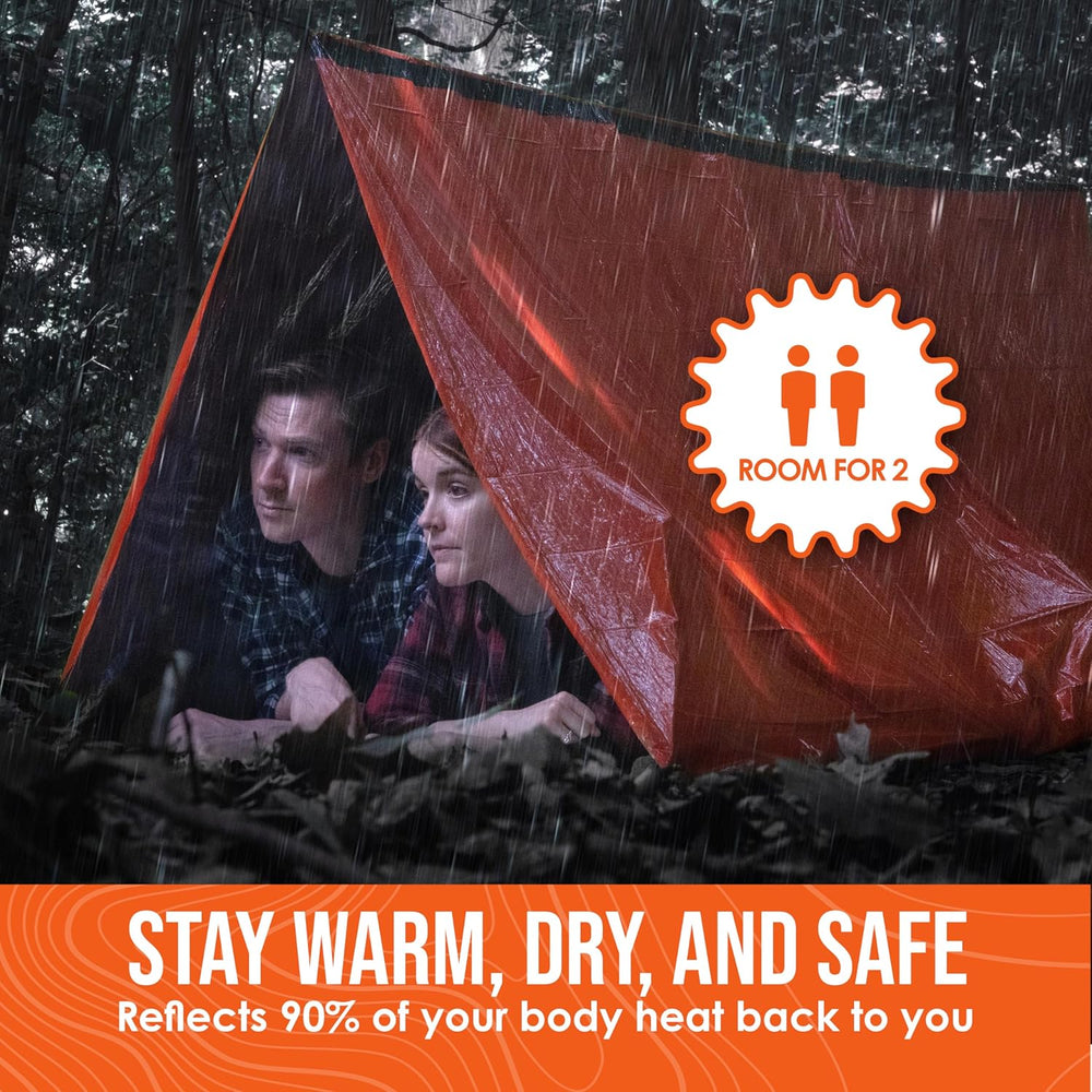 Go Time Gear Survival Life Tent • 2 Person Mylar Emergency Shelter Tube Tent ...
