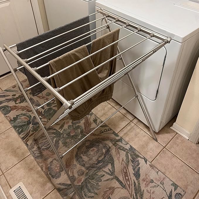 TOTES BABIES Premium Aluminum Foldable Laundry Rack