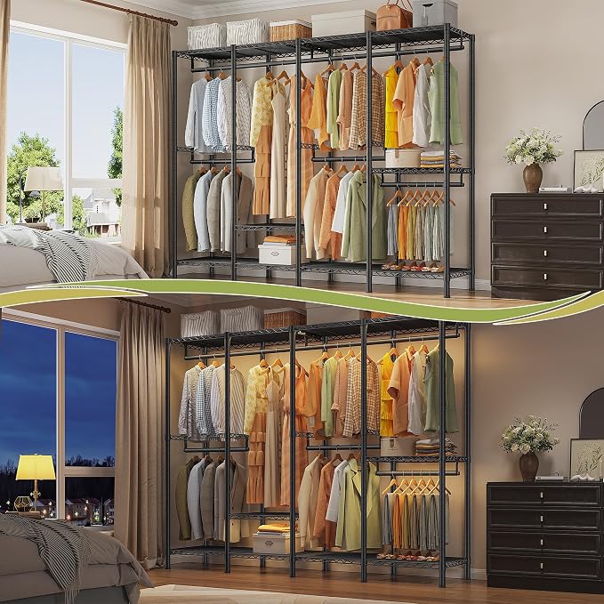 Raybee Heavy Duty Clothes Rack for Hanging Clothes, Clothing Rack