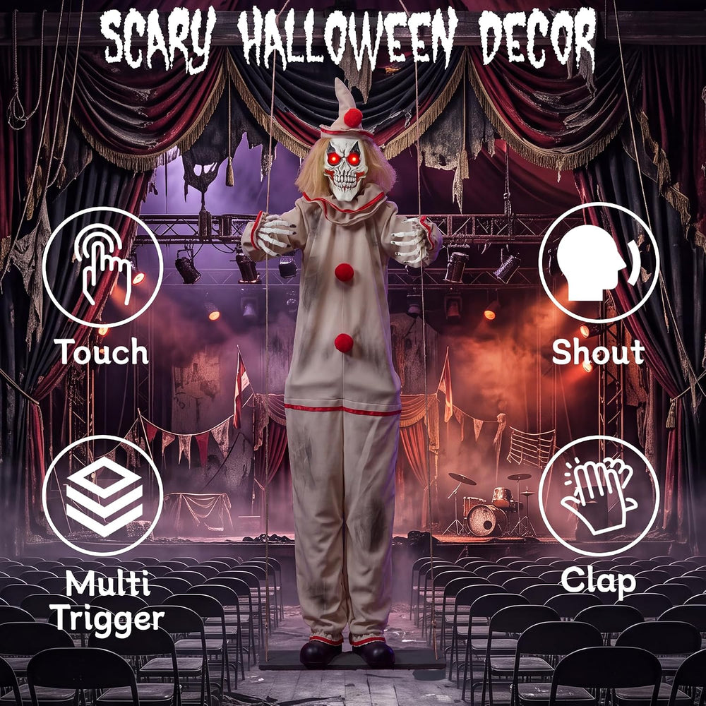 Halloween Decorations Outdoor, 5.9FT Scary Hanging Swinging Clown