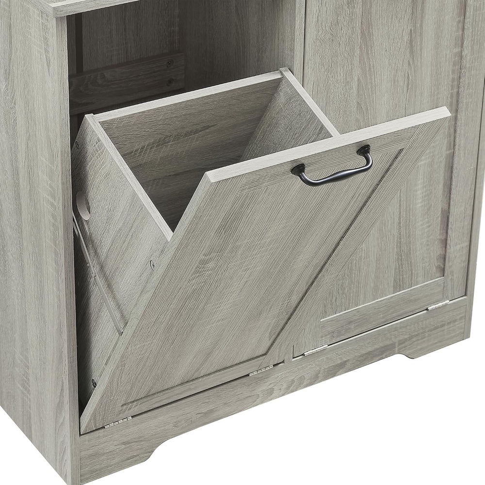 Bellemave 68” Tall Tilt-Out Double Doors Laundry Cabinet Hamper, Large Pull O...