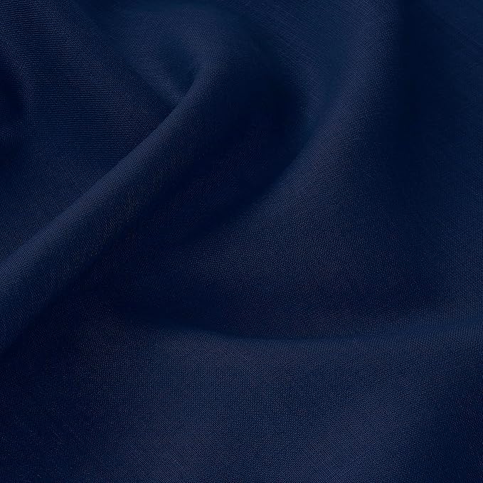 D'Moksha Homes Navy Blue Linen Tablecloth 60 x 108 Inch - 100% Pure Linen...