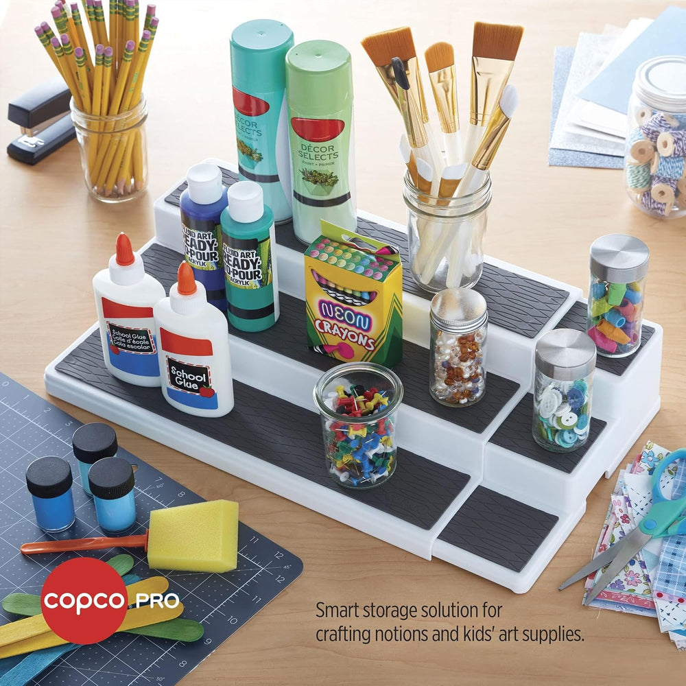 Copco – Pro Expandable 3 Tier Cabinet Organizer – Gray, Set of 2
