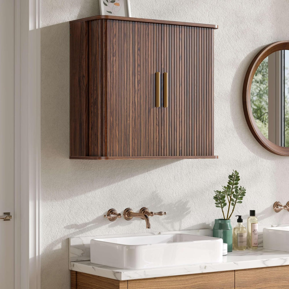 FIMELLO 29.5" W Bathroom Wall Cabinet, Laundry Room Cabinets Wall Mounte...