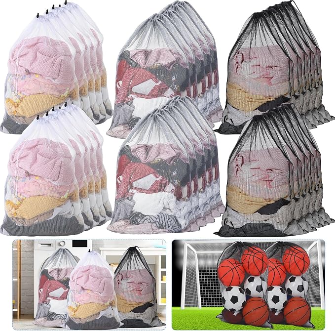 Berlune 30 Pack 24 x 36 Inches Large Mesh Bags