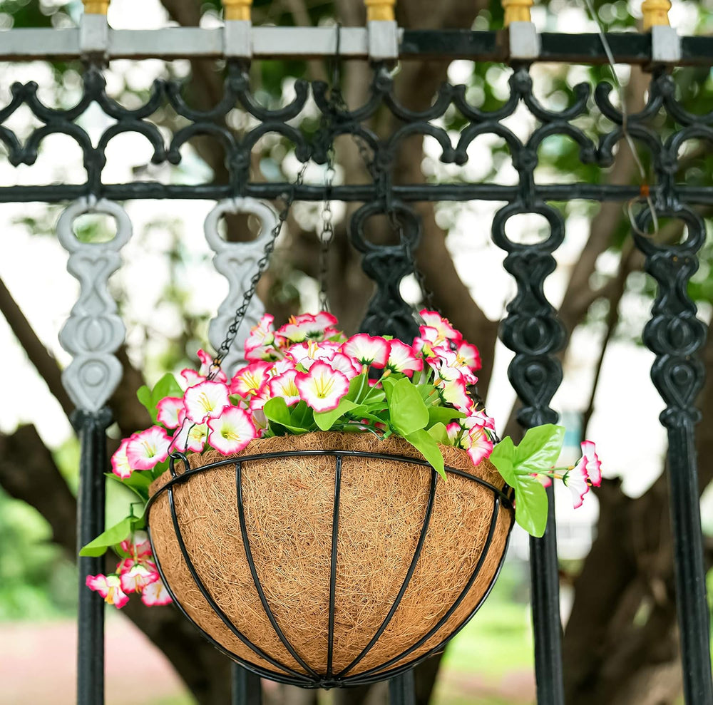 Kingbuy 12" Metal Hanging Basket for Herbs & Flowers – 6" Depth...