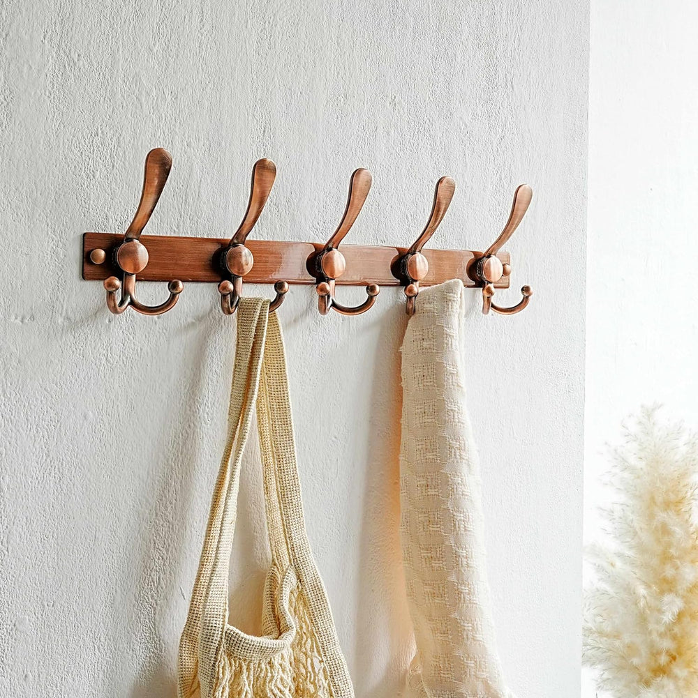 Dseap Coat Rack Wall Mount, Heavy Duty 12-Gauge Base vs Flimsy 1mm, Double-Th...