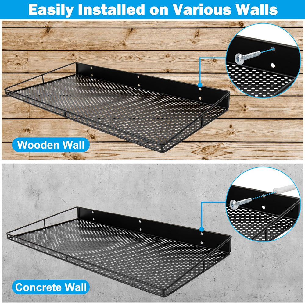 RedCall Heavy-Duty Wall Shelf, 2 Pack Garage Shelf, 23.5" x 12" Lar...