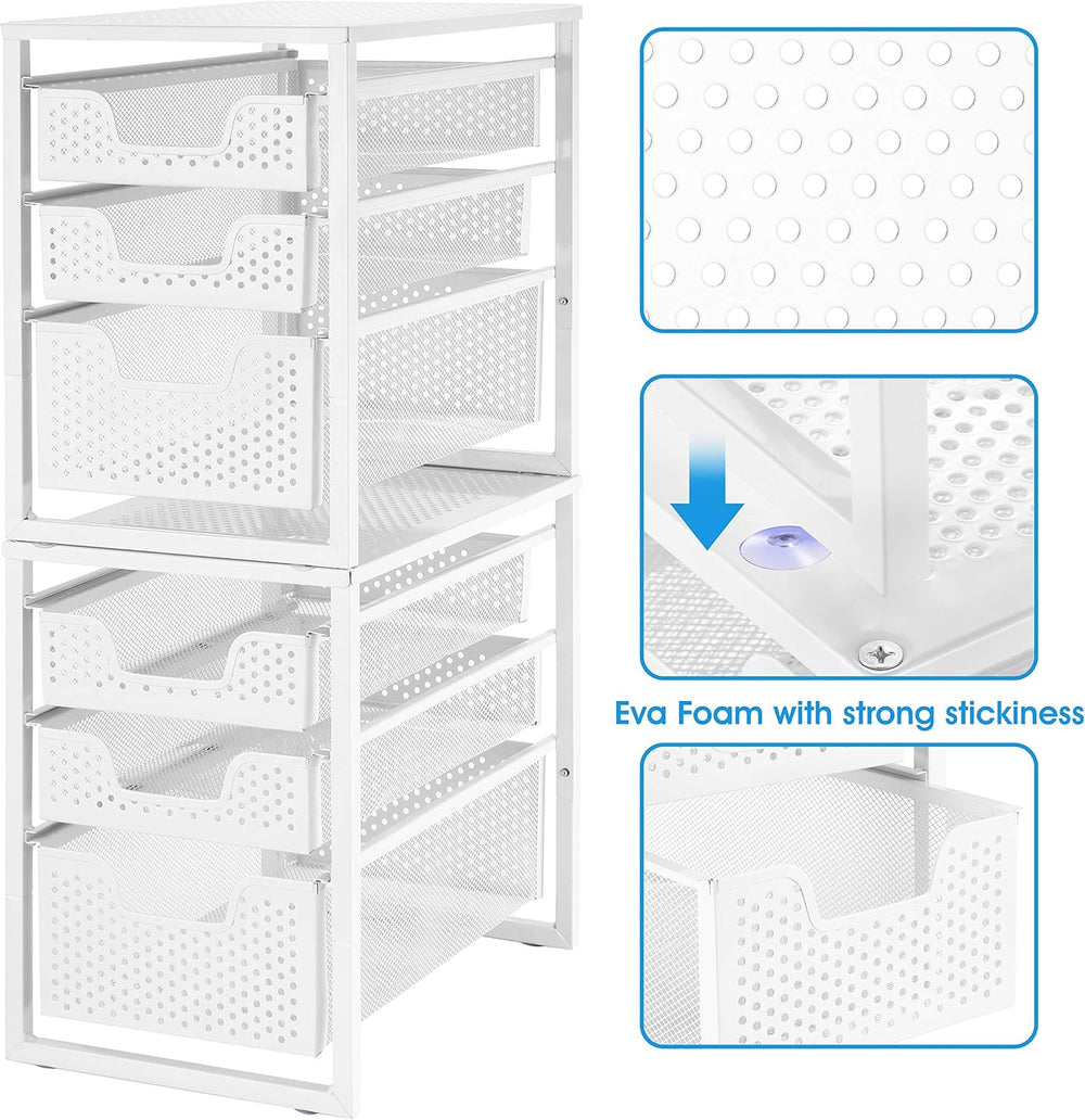 Simple Trending Under Sink Organizer 3-Tier with Sliding Storage Drawer