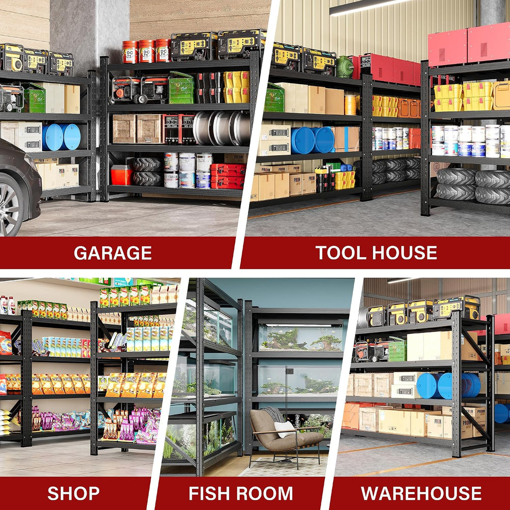 6000LBS Heavy Duty Garage Shelving Units,79" Wide & Deep Storage She...